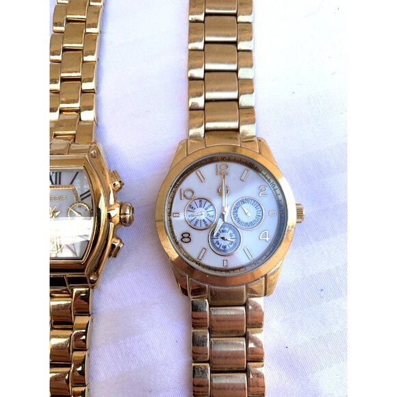 Lot 4 Gossip Quartz Multifunction Watches Day Date 24 Hour Gold Tone Rhinestone - Picture 5 of 11
